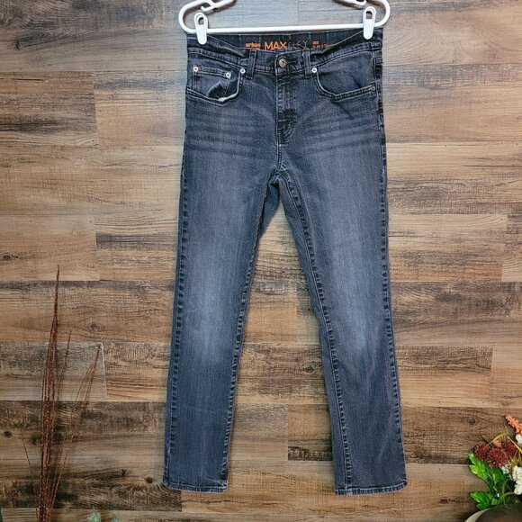 Urban Pipeline Jeans Mens 30x32 Max Flex Slim Straight Black Fade Wash Stretch